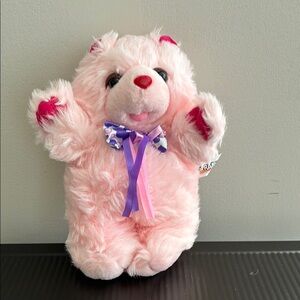 Pink Plush Bear with Bow